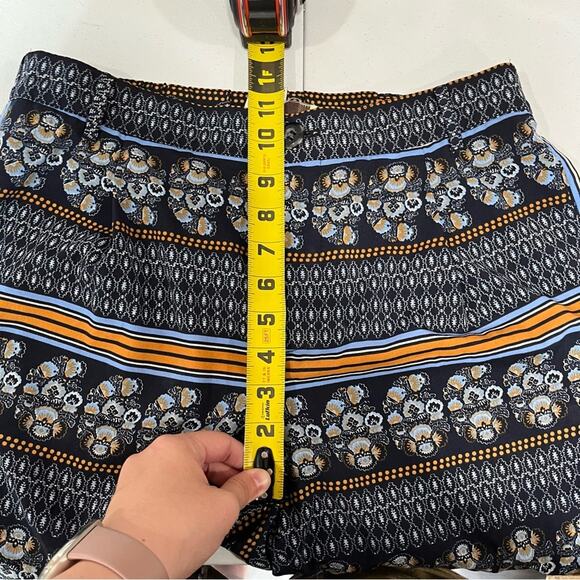 Elevenses Anthro Palazzo Geometric Multicolor Print Flowy Pants Womens Size 4 - Picture 8 of 8